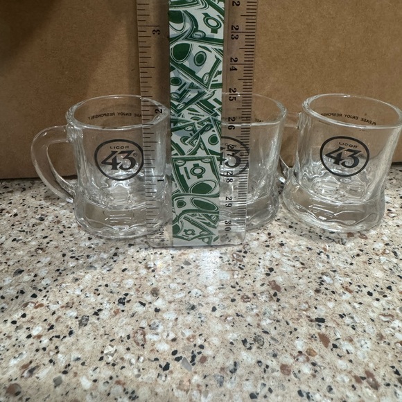 Licor 43 Glass Mini Beer Mug Shot GLASS - 3 total - these are GLASS, not plastic - Picture 2 of 7